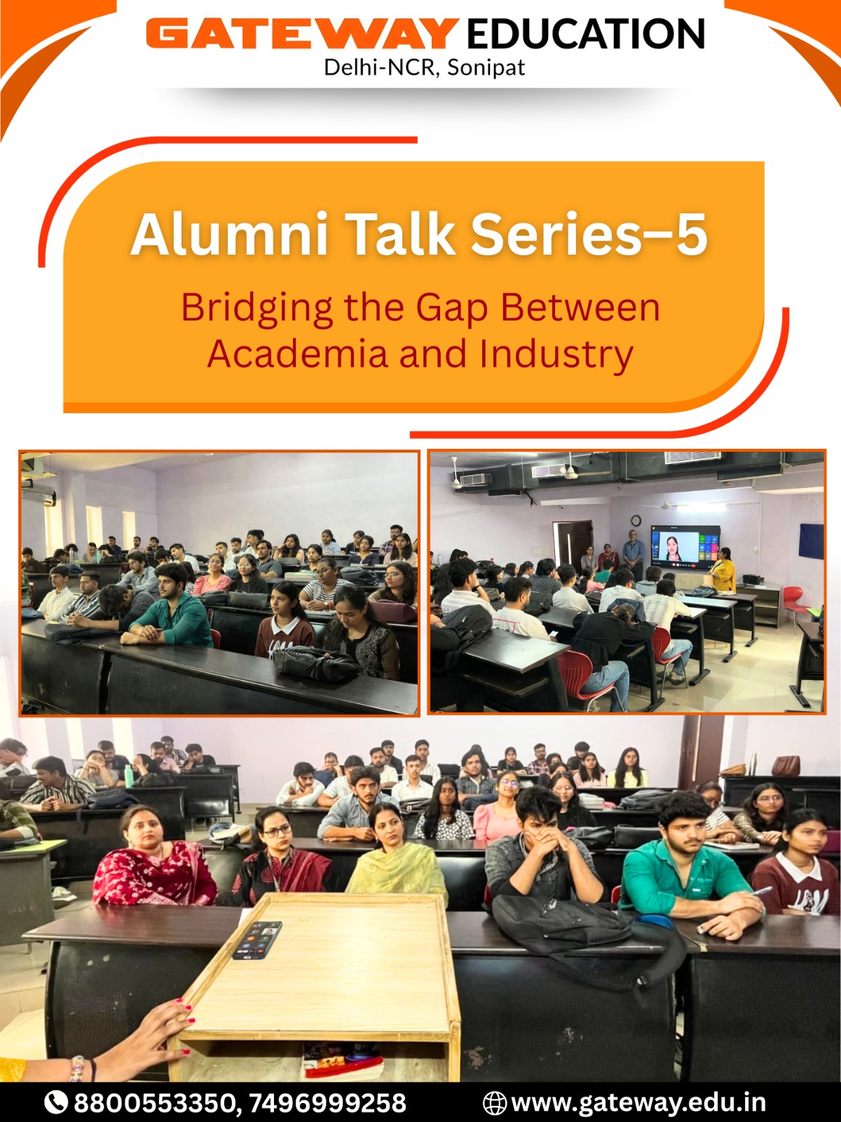 DMS OF GIET ORGANIZED AN ALUMNI TALK SERIES-5 ON BRIDGING THE GAP