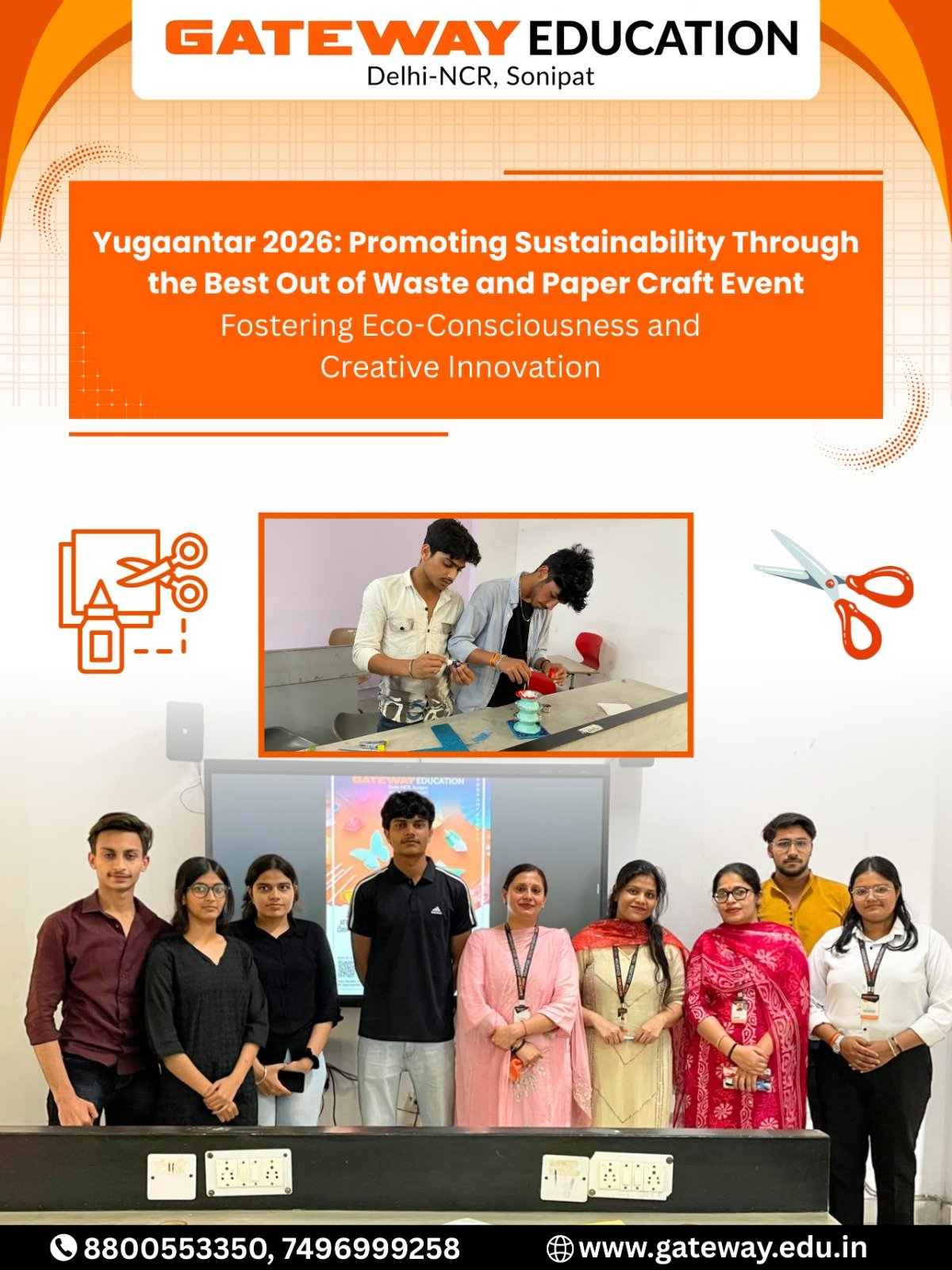 GIET ORGANIZED BEST OUT OF WASTE AND PAPER CRAFT ACTIVITY 