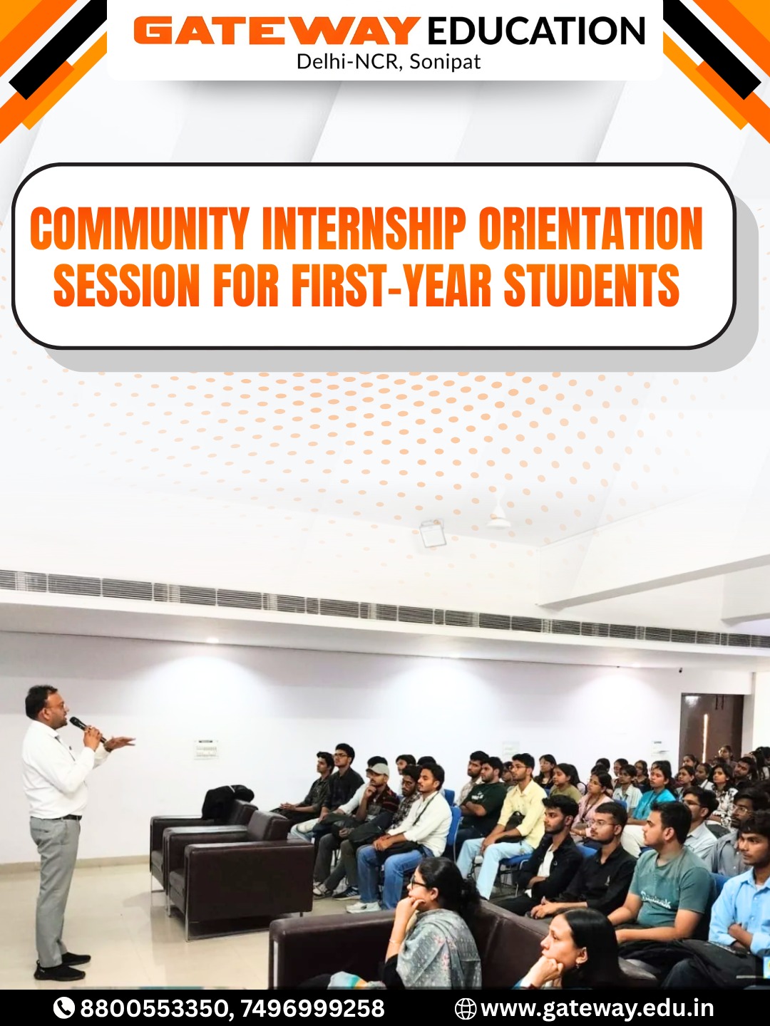 An informative session organised for community internship pr