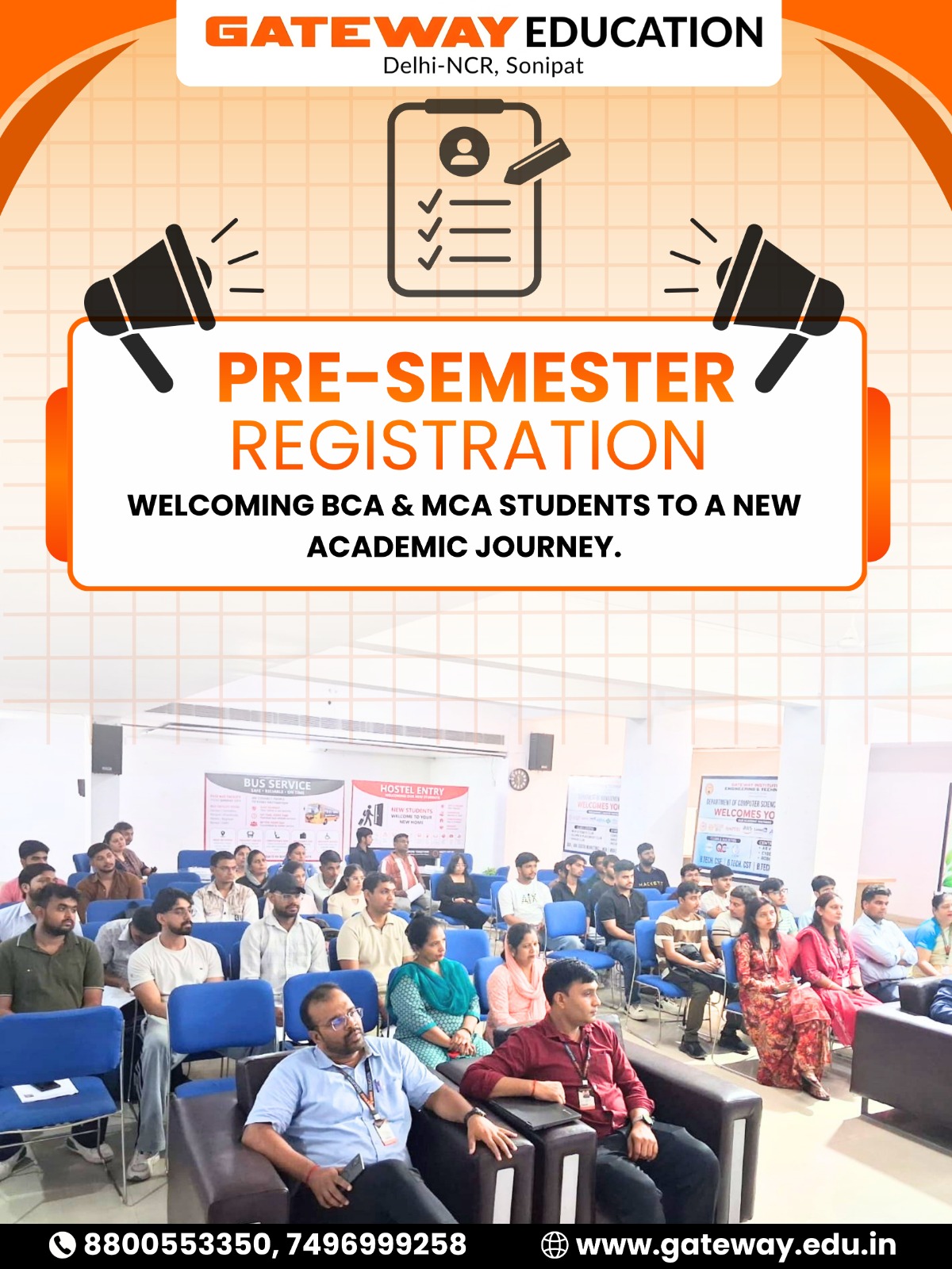 Dca of giet conducted pre semester registration 