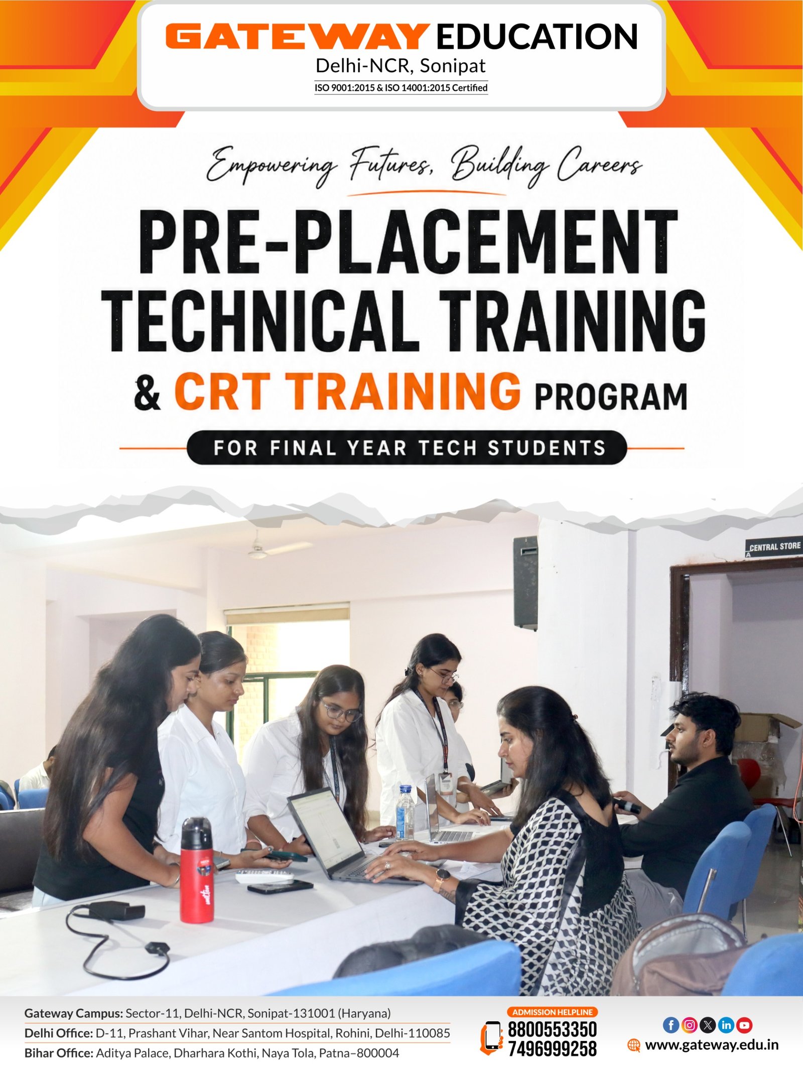 Gateway education organized pre placement technical & crt