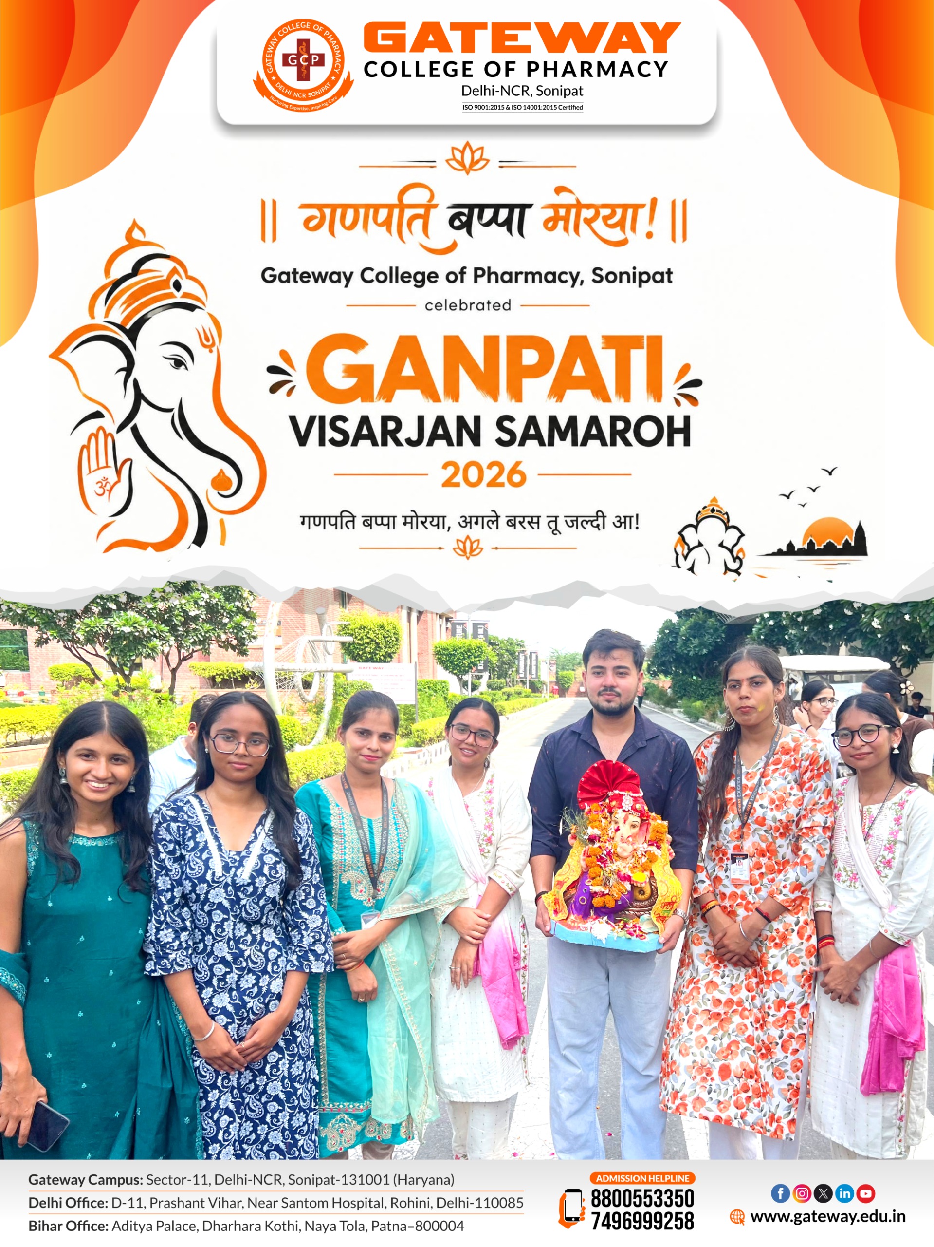 Gcp celebrated ganpati visarjan samaroah 2026