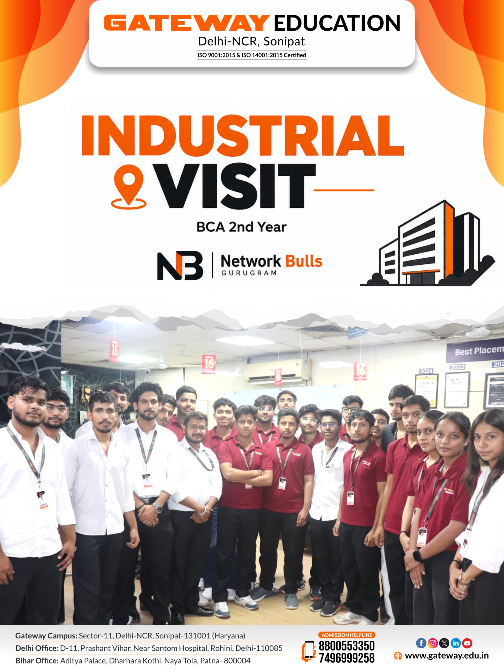 Dca of giet organized an industrial visit to network bulls 