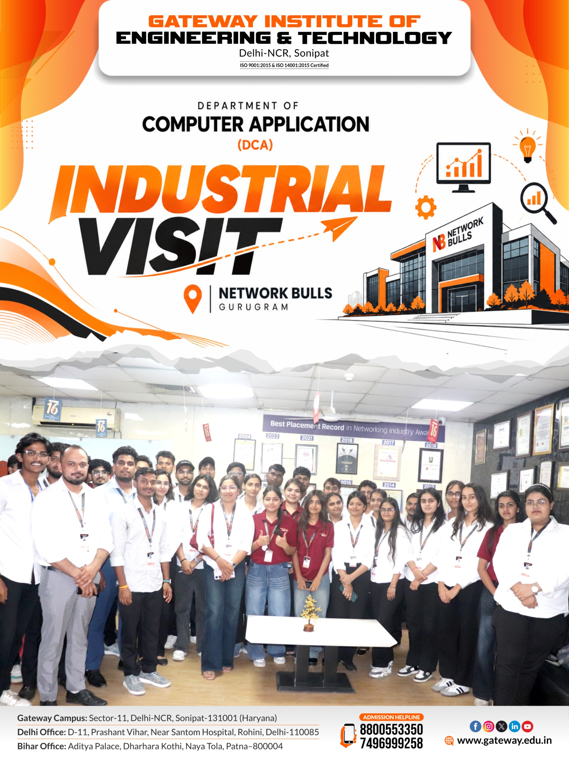Dcs of giet organized an industrial visit to iit sonipat inc