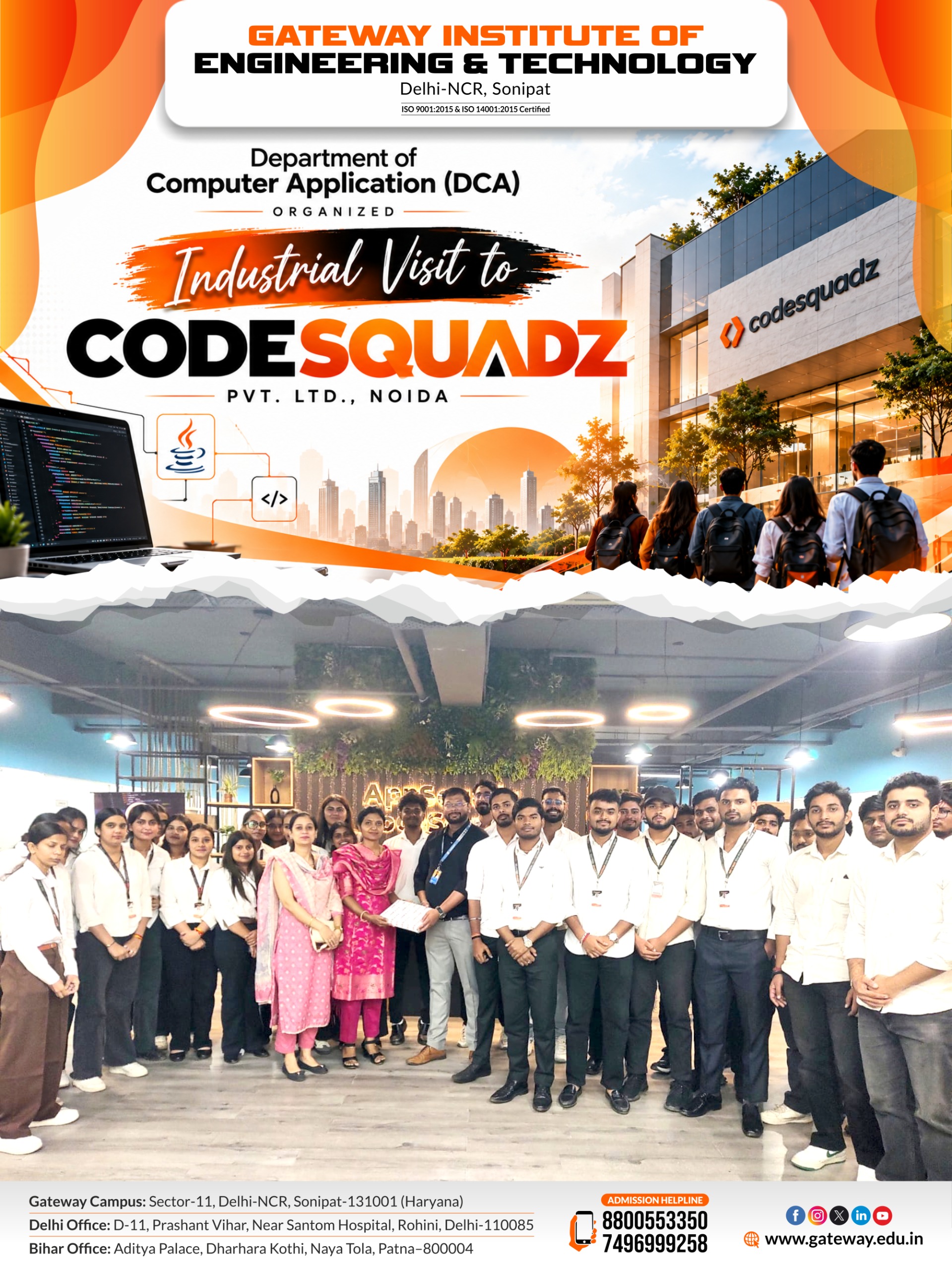 Dca of giet organized an industrial visit to codesquadz