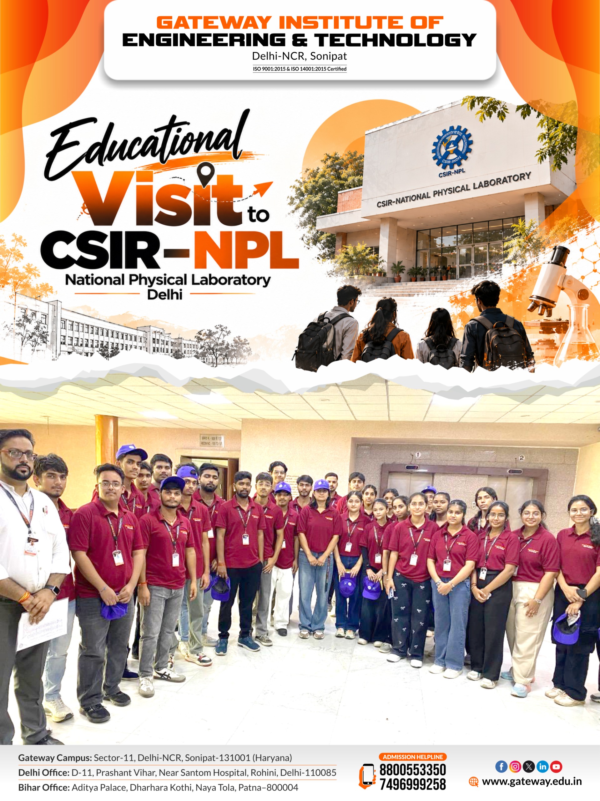 Dcs of giet organized an educational visit to national physi