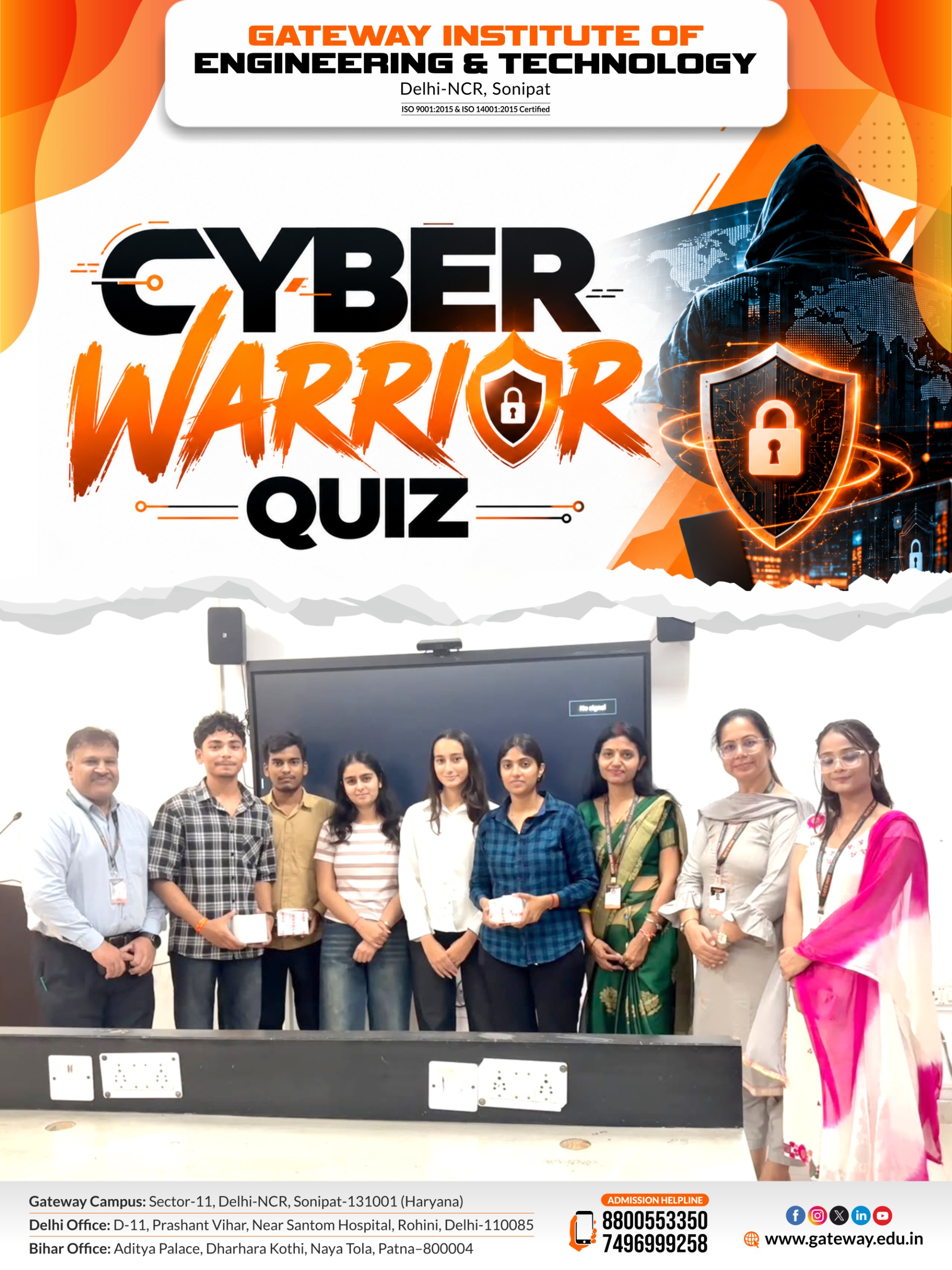 Dca of giet organized cyber warrior quiz