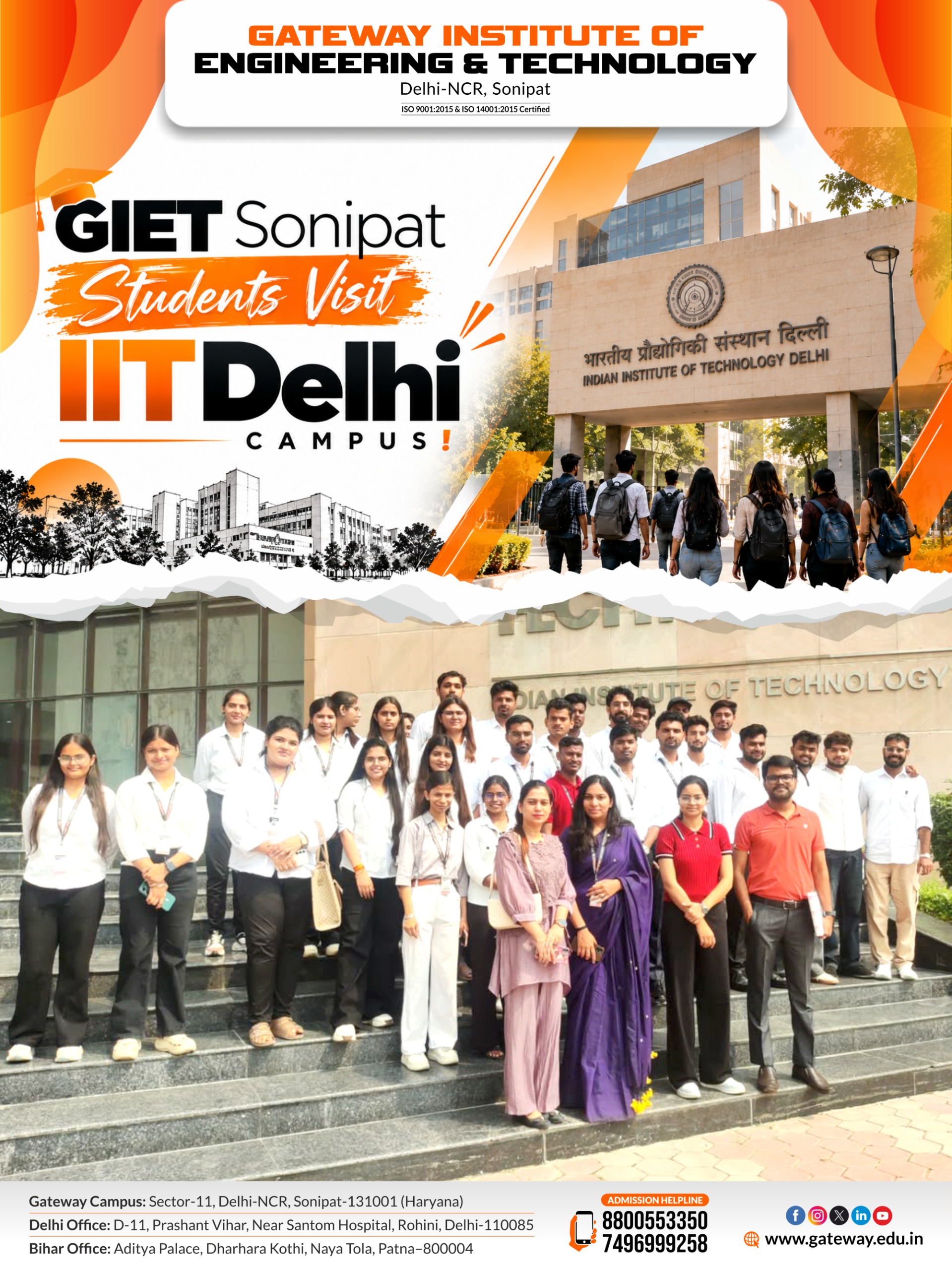 Dca of giet organized an educational visit to iit delhi 