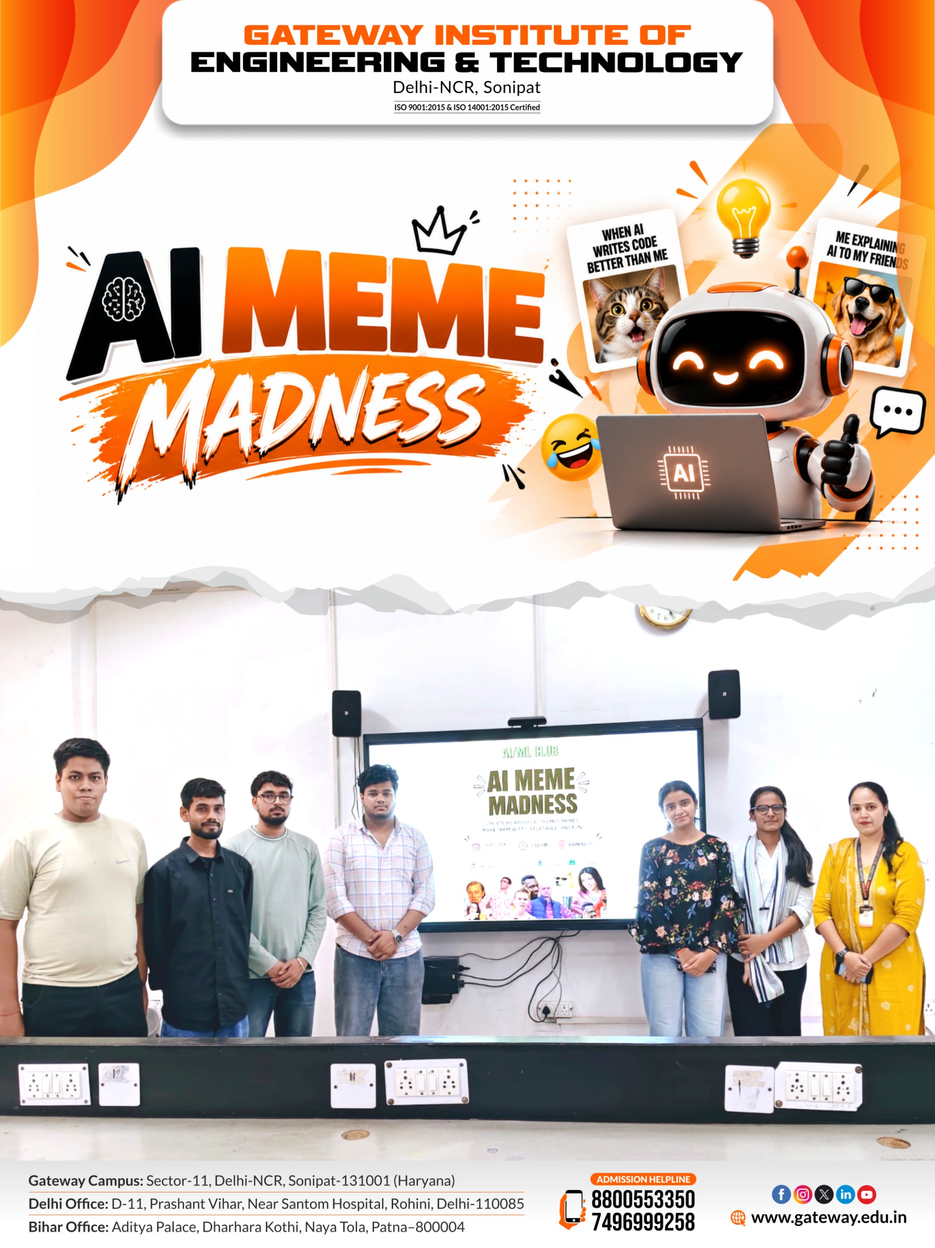 Ai/ml club organised ai meme madness 