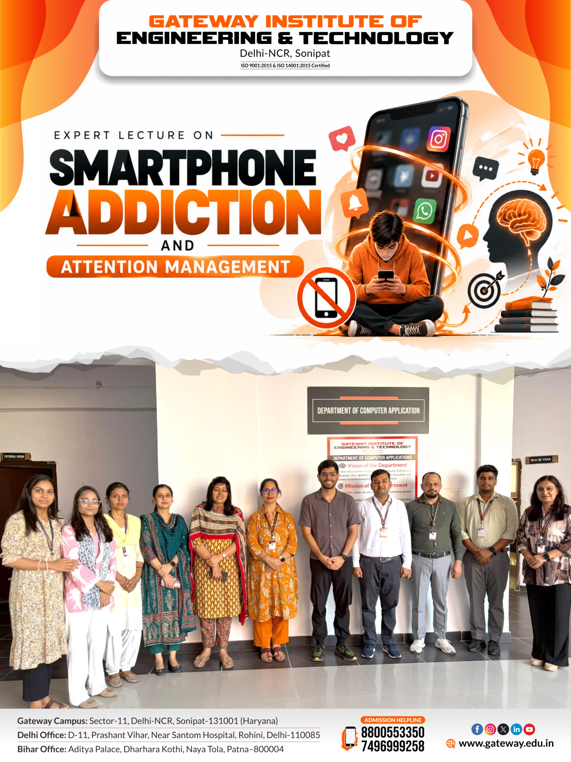 Dca of giet organized an expert lecture on smartphone addict